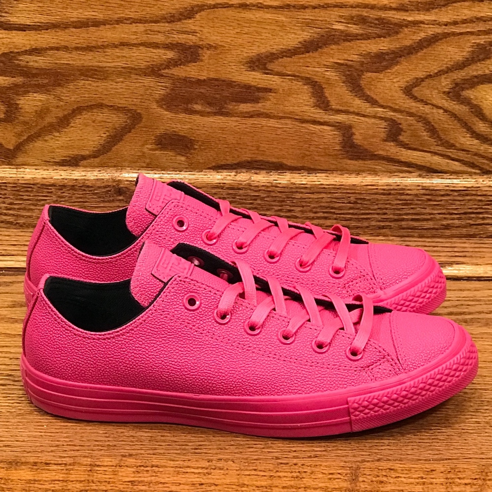 Converse CTAS Ox Pink Black Vivid Pink Shoes - Picture 2 of 7